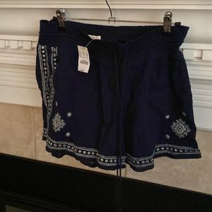 Navy embroidered  brand new J Crew shorts size 6